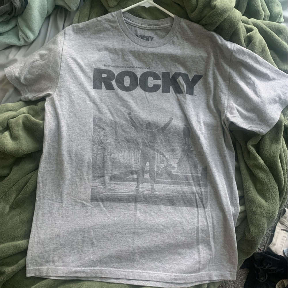 Gray Rocky Graphic T-Shirt